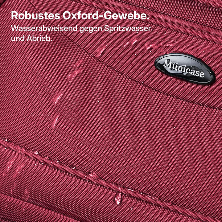 Stoffkoffer erweiterbar mit Frontfächern,15% Extra-Volumen, TSA-Schloss, 360° Doppelrollen &amp; verdeck