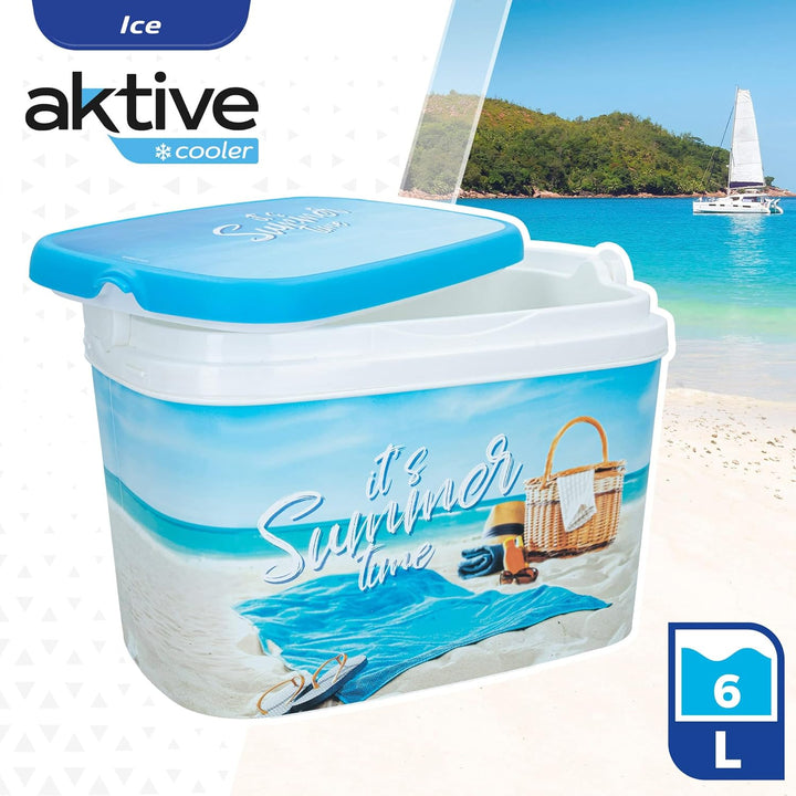 AKTIVE 6L starre tragbare Kühlbox (29x19x20,5 cm), idealer Lebensmittelträger für Picknick oder Pick