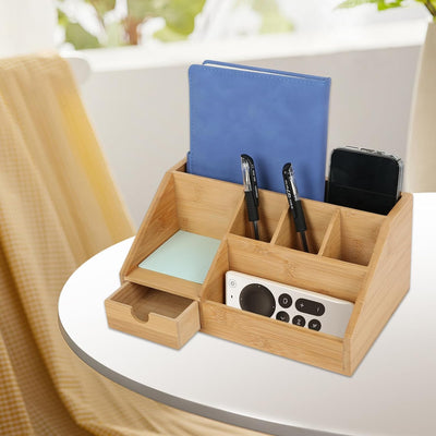 IGTOPS Schreibtisch Organizer Holz, Tischorganizer Stiftehalter Kinder Desk Organiser, Multifunktion