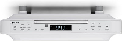 auna KRCD-100 BT Unterbau-Radio Küchenradio (CD-Player, Wecker, Timer, UKW-Radio, Bluetooth, MP3, LC