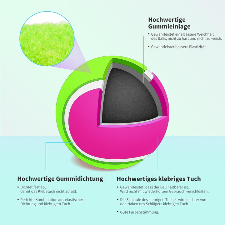 U&C Planet Beachball Set Strandtennis Set Paddle Ball Spiel Klettballspiel Strandschlägerset für Kin
