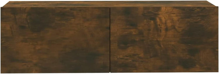 Festnight TV Wandboard Hängend Räuchereiche TV-Wandschrank Lowboard Hangend Hängeschränke Hänge TV B