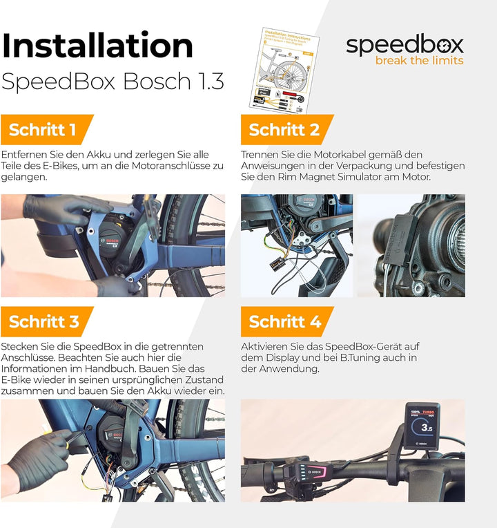 SpeedBox 1.3 B.Tuning mit Bluetooth, kompatibel mit Bosch Smart System (Performance Line CX 4. Gen)