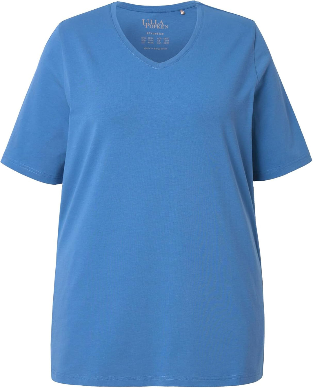 Ulla Popken Damen T-Shirt_807284 T-Shirt 50-52 Denimblau, 50-52 Denimblau
