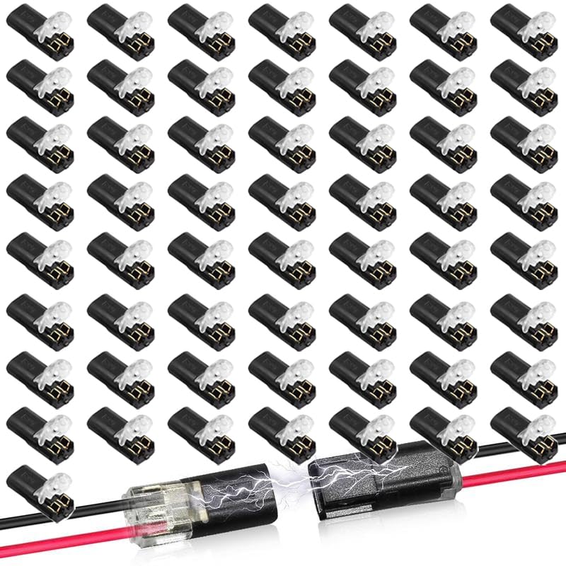 BMT xms Kabelverbinder 2-Polig, 18-22AWG Draht-Schnellspleiss-Steckverbinder, 2-Polig Kabel Steckver