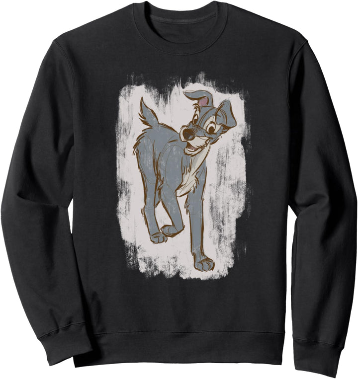 Disney Lady And The Tramp Distressed Portrait Sweatshirt