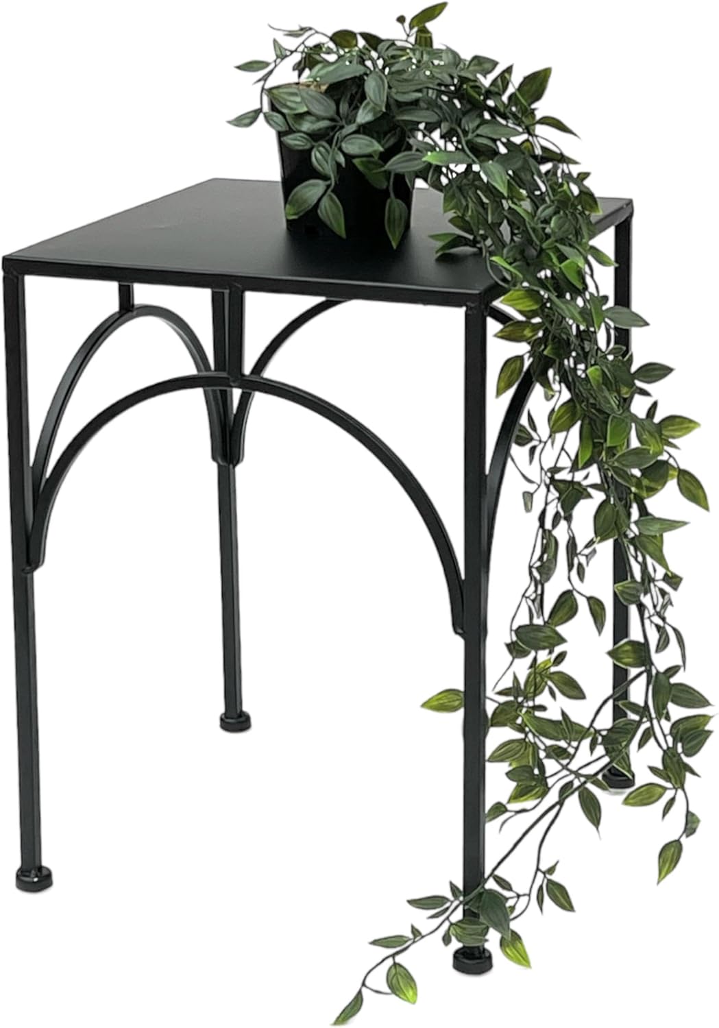 DanDiBo Blumenhocker Metall Schwarz Eckig Blumenständer Beistelltisch 96449 Blumensäule Pflanzenhock