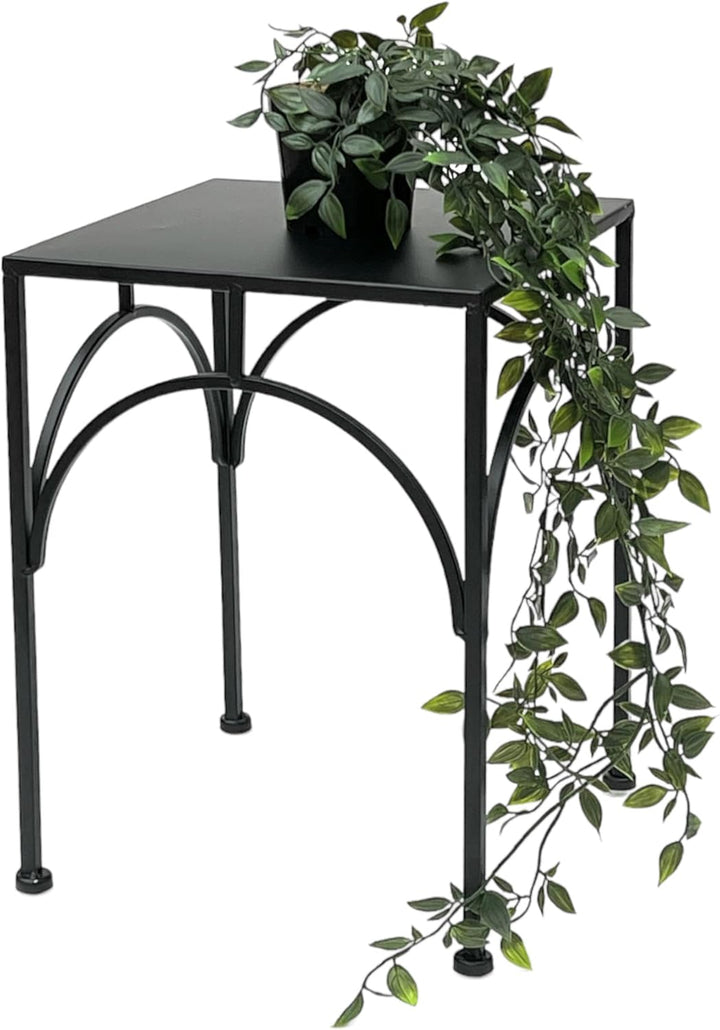 DanDiBo Blumenhocker Metall Schwarz Eckig Blumenständer Beistelltisch 96449 Blumensäule Pflanzenhock