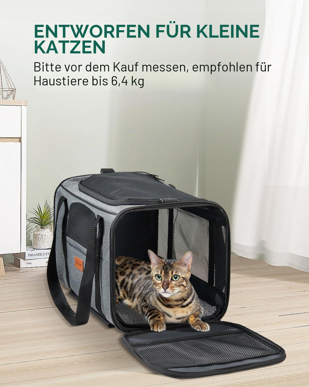 Morpilot Katzentragetasche mit Rädern, von Fluggesellschaften zugelassen, Haustier-Hundetrage mit Rä