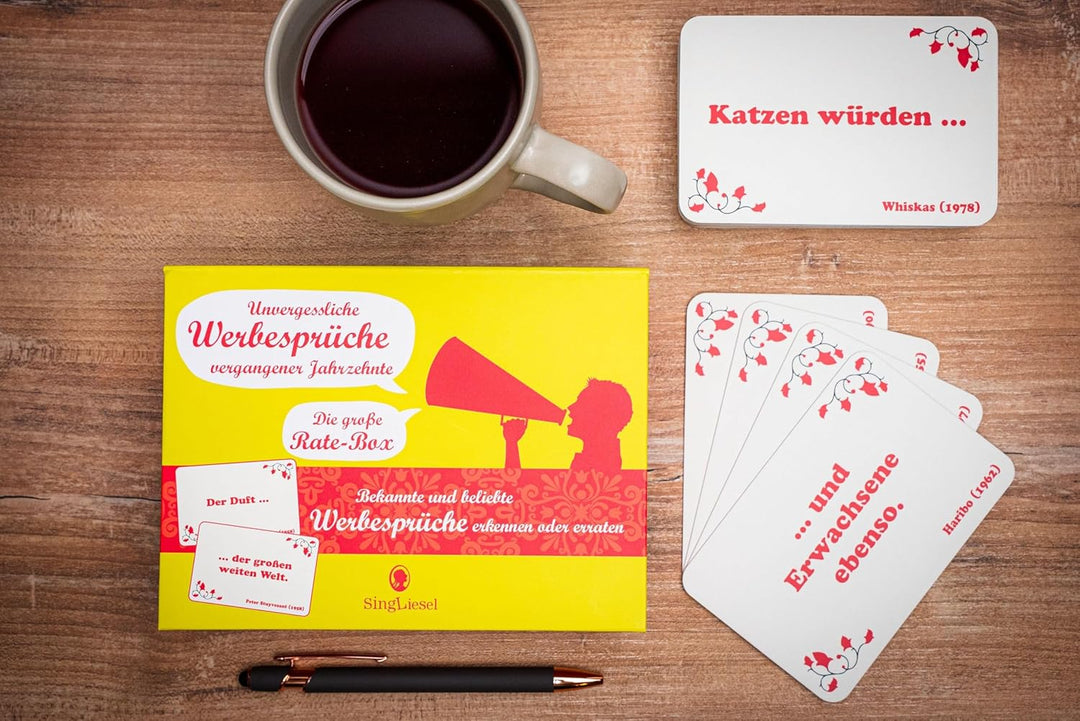 Werbesprüche vergangener Jahrzehnte – Nostalgisches Quiz- und Gedächtnistraining für Senioren und Er