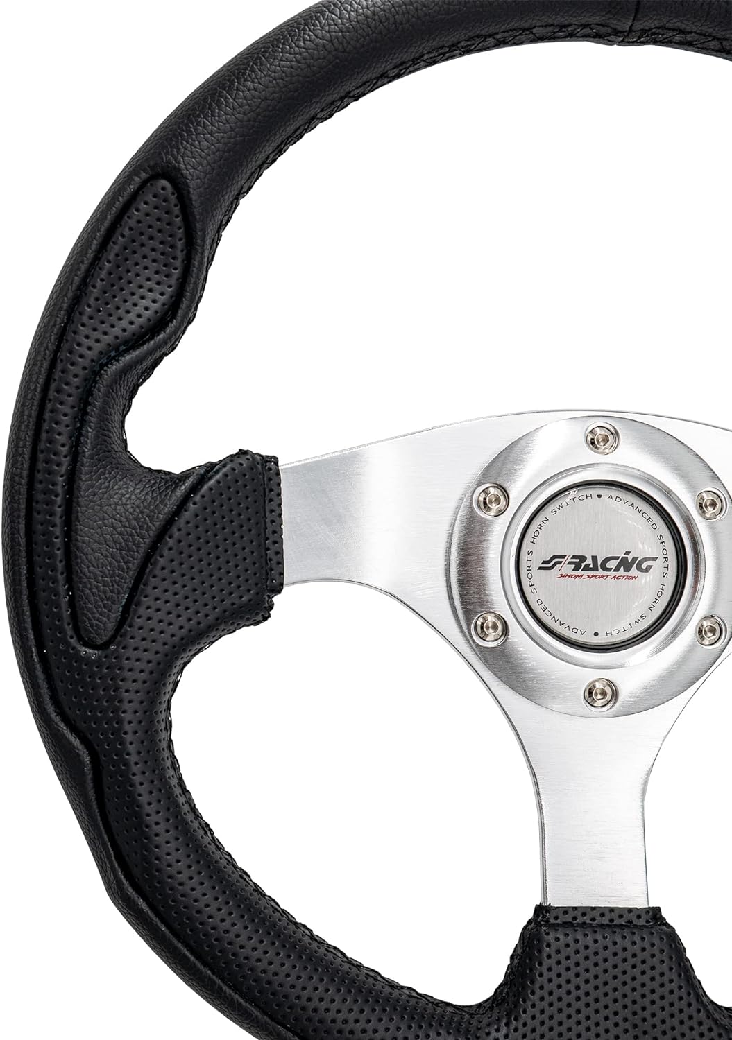 Simoni Racing INT330/P Interlagos Universal Steering Wheel, Schwarz
