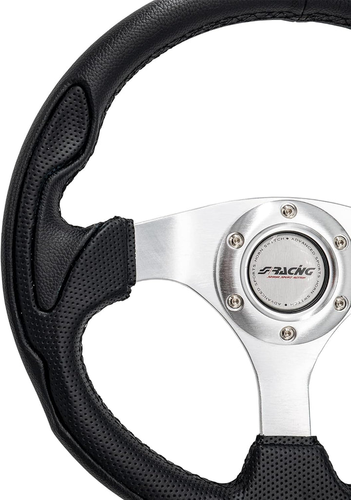 Simoni Racing INT330/P Interlagos Universal Steering Wheel, Schwarz