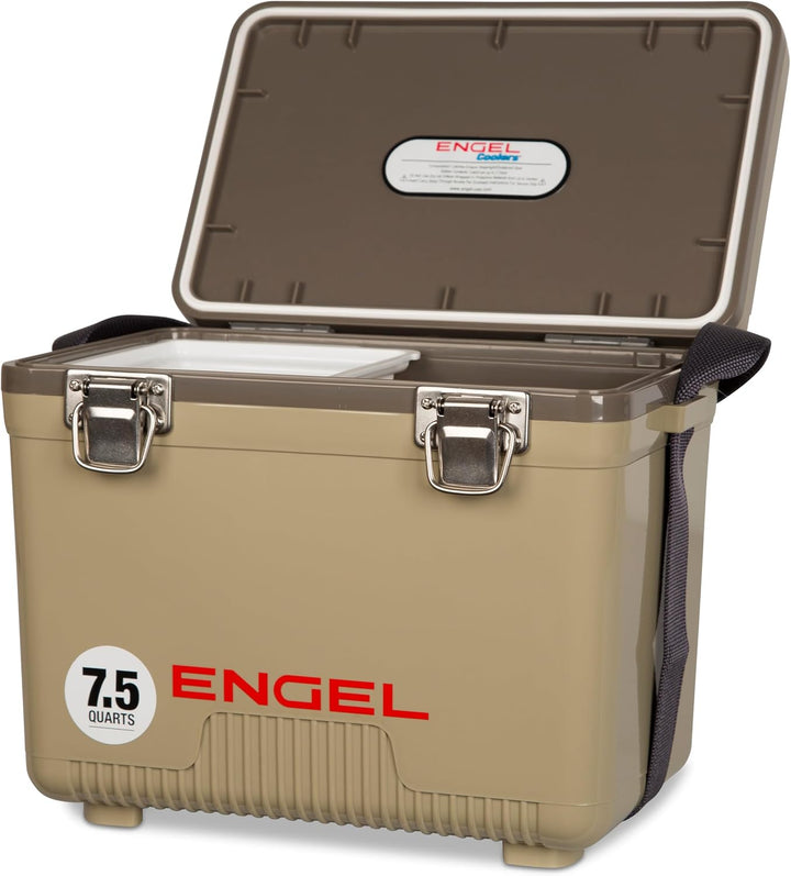 ENGEL Kühlbox 7,5qt (7,1 Liter) Auslaufsicher, Luftdicht, Tragbare Kühlbox für Camping, Angeln, Wand