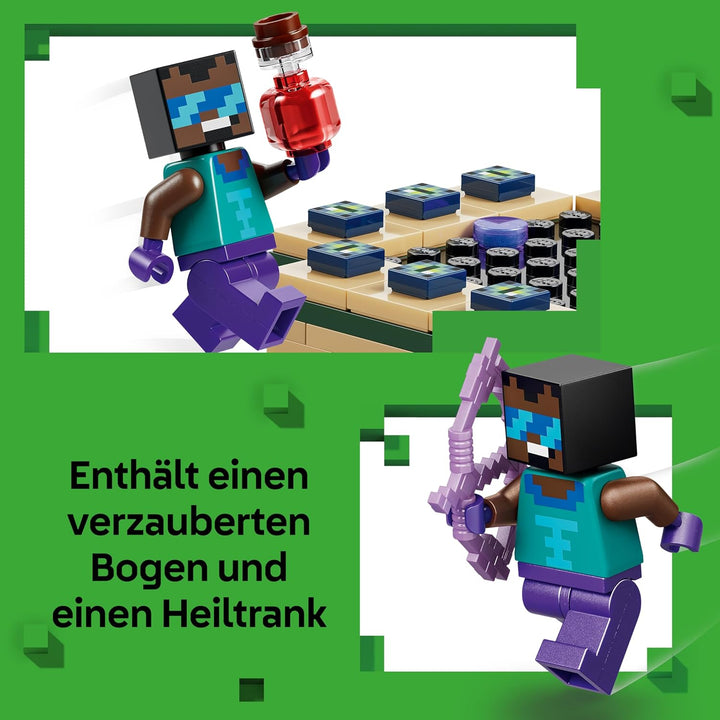 LEGO Minecraft Reise durch Nether und Endportal - Kinder Spielzeug mit Helden, Enderman und Baby Hog