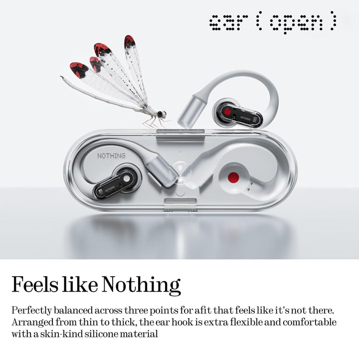 Nothing Ear (Open) Open-Ear-ohrhörer mit Zwei Mikrofone und AI Clear Voice, Open Sound Technology, I