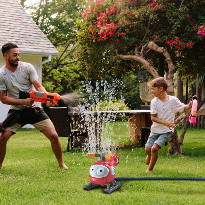 2-in-1-Wasserspray-Sprinkler-Baseball-Hubschrauber-Hubschrauber-Spielzeug für Kinder im Freien, 45 G