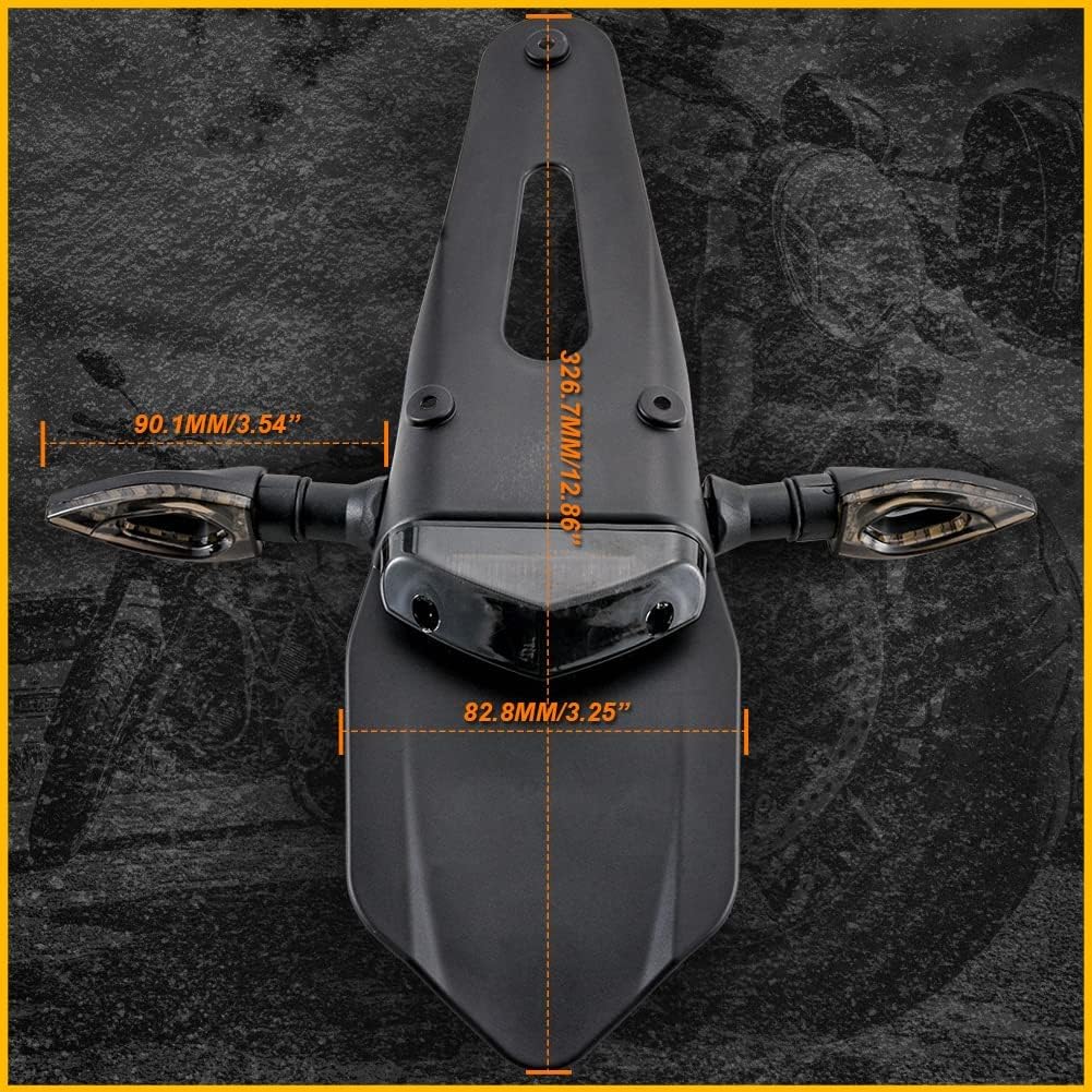 KaTur Motorrad Rück-Stossstange Bremse rotes Rücklicht Lampe LED mit Blinker Lampen für Offroad Moto