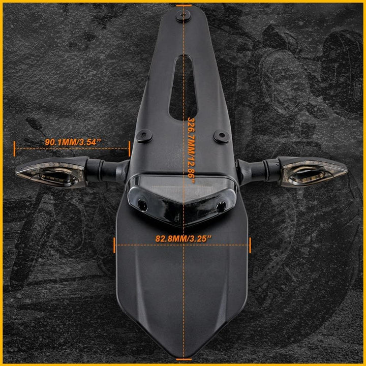 KaTur Motorrad Rück-Stossstange Bremse rotes Rücklicht Lampe LED mit Blinker Lampen für Offroad Moto