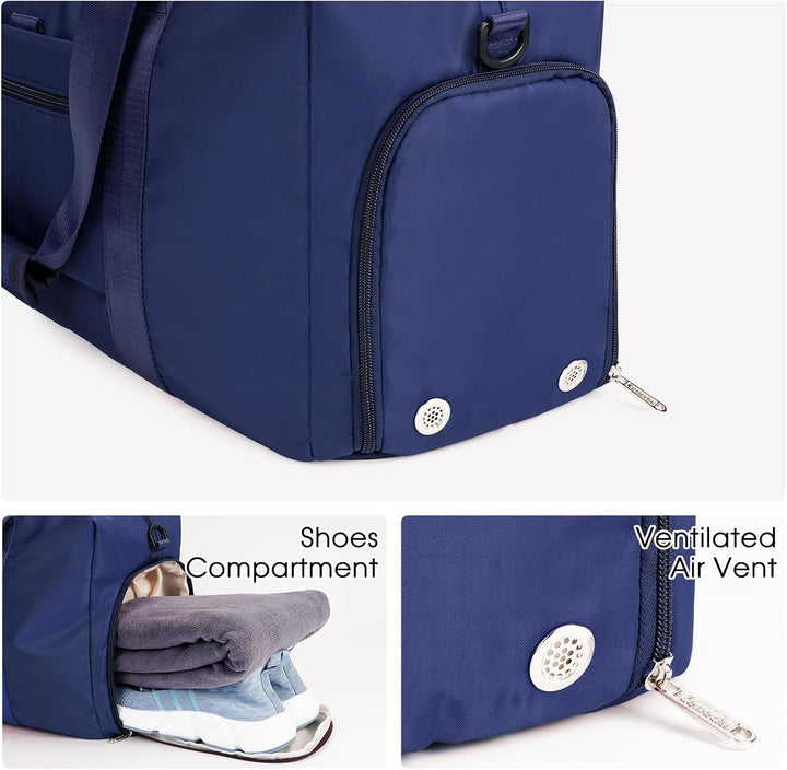 Ceneda Sporttaschen Klassische mit Schuhfach und Nassfach Tragbare Übernachtungs Wochenendtasche Rei