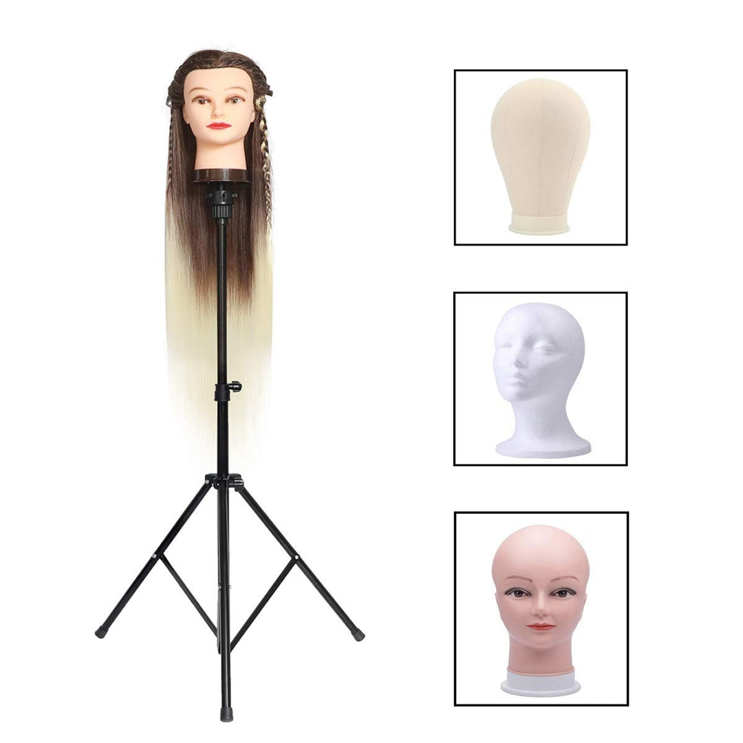 Puppenkopfständer, DanseeMeibr Plus 32.8-53.5 Zoll Übungskopf Ständer Perückenständer, Verstellbare