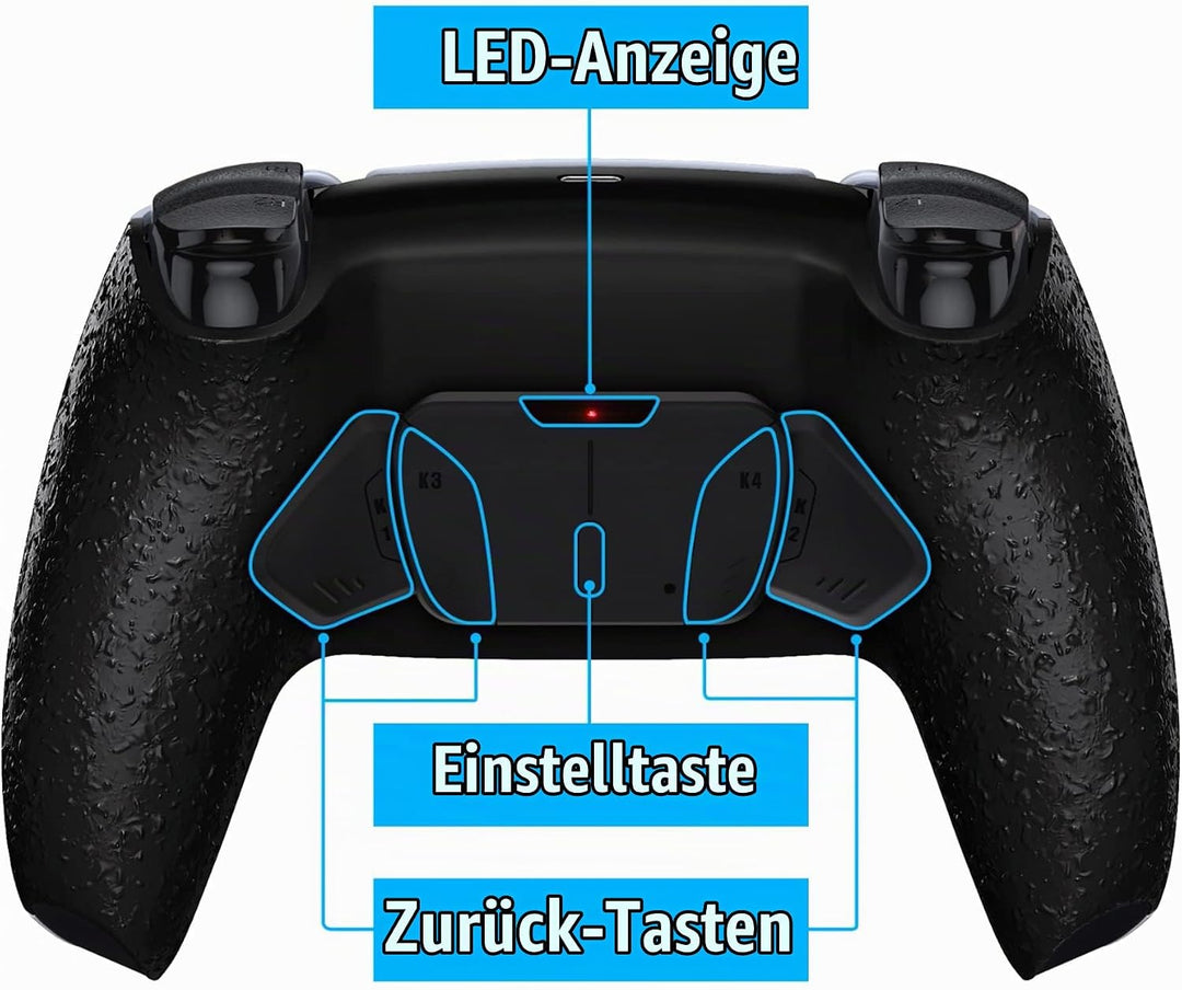 eXtremeRate Programmierbar RISE4 Remap Kit für ps5 Controller BDM-030/040,Remap Board&amp;Rückplate Gehä