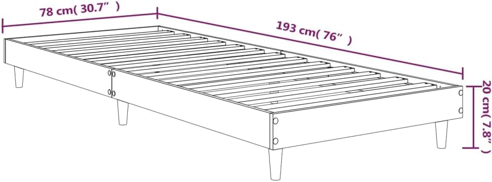 Tidyard Bettgestell Bettrahmen Holzbett Bett Jugendbett mit Lattenrost Gästebett Doppelbett/Einzelbe