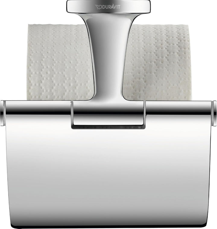 Duravit Papierrollenhalter Starck T, für 1 Rolle, Wandmontage, Chrom mit Deckel für 1 Rolle
