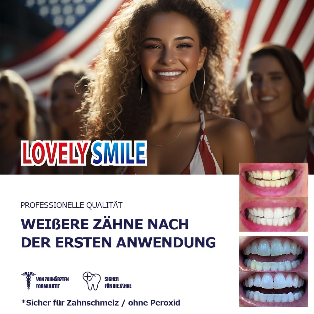 28 LOVELY SMILE Premium Line Teeth Whitening Strips - Zahnaufhellung ohne Zahnempfindlichkeit, Perox