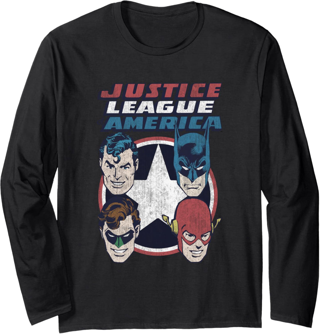 Justice League 4 Stars Langarmshirt