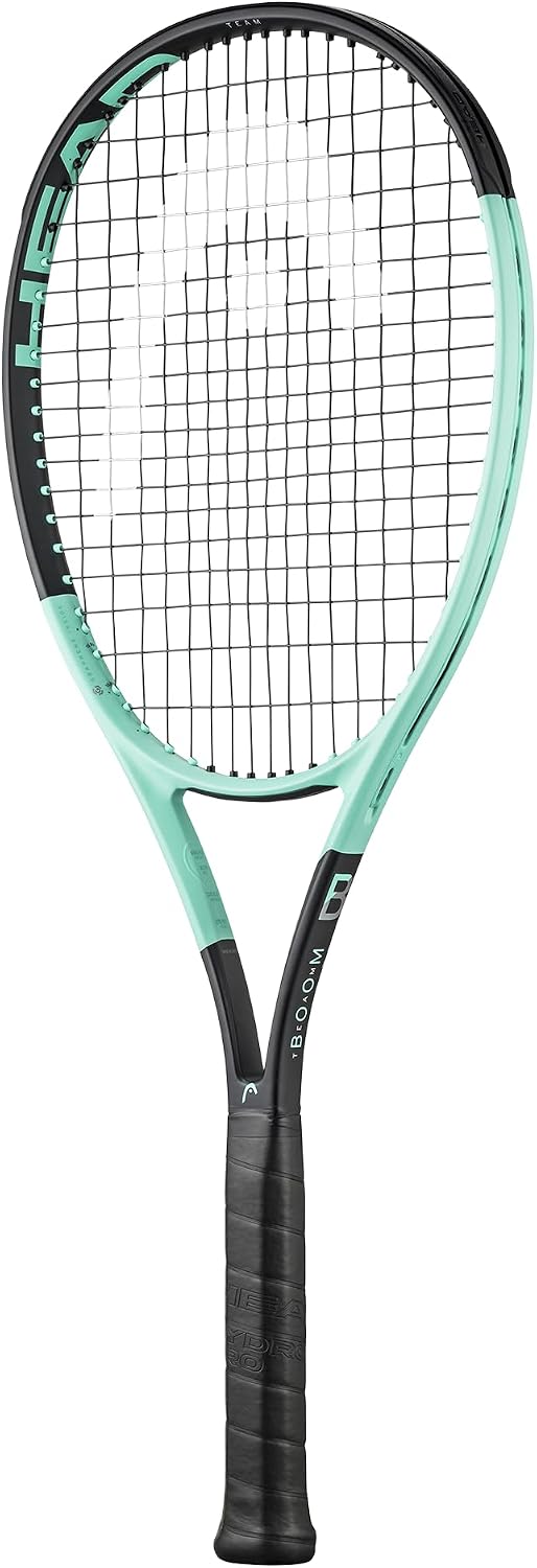 Boom Team 2024 Tennisschläger | Besaitete mittlere Spannung mit Velocity 16G Saite