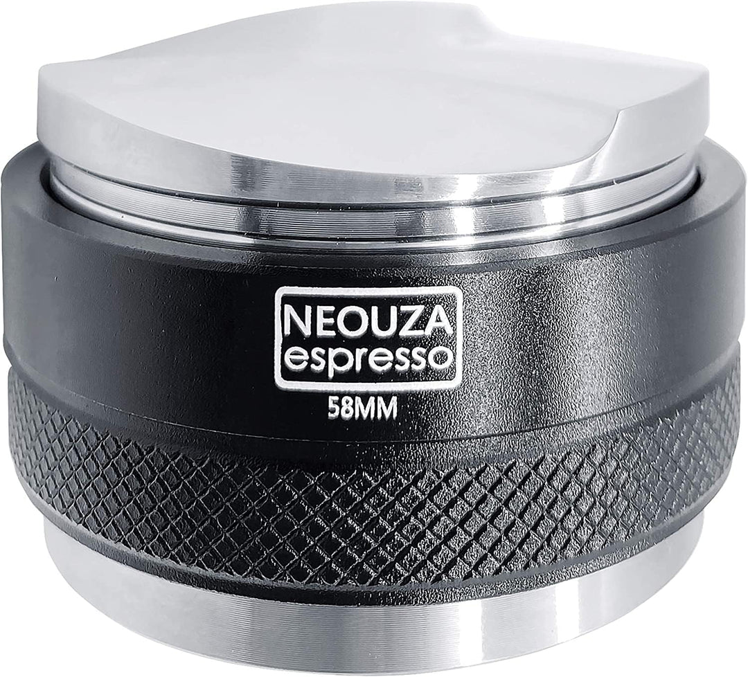 NEOUZA 58 mm Kaffeeverteiler und Tamper 2-in-1, Doppelkopf-Nivellierer für E61-Gruppe, verstellbare