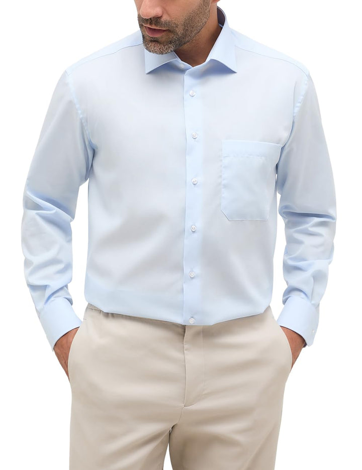 ETERNA Herren Original Shirt MODERN FIT 39 Kragen / 67 Ärmel Hellblau, 39 Kragen / 67 Ärmel Hellblau