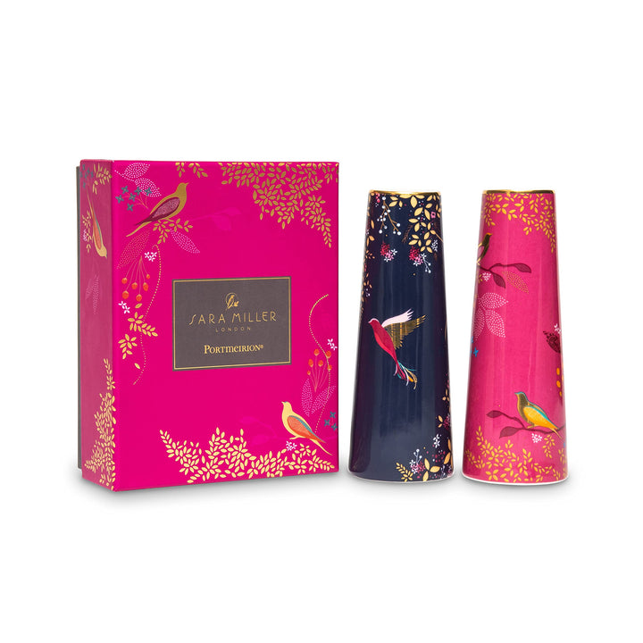 Sara Miller SMC79407-XG Portmeirion Chelsea Salz- und Pfefferstreuer-Set, Blau und Rosa, Keramik
