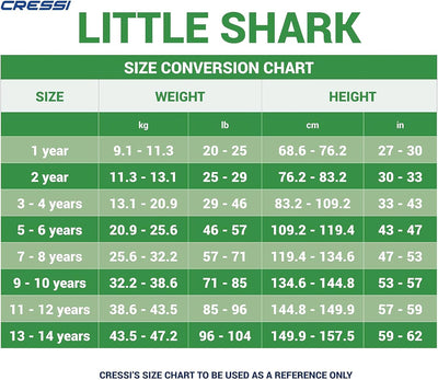 Cressi Little Shark Jr Shorty 2mm Neoprenanzug für Kinder Schwarz/Lime 13/14 Jahre Kurzarm, Schwarz/