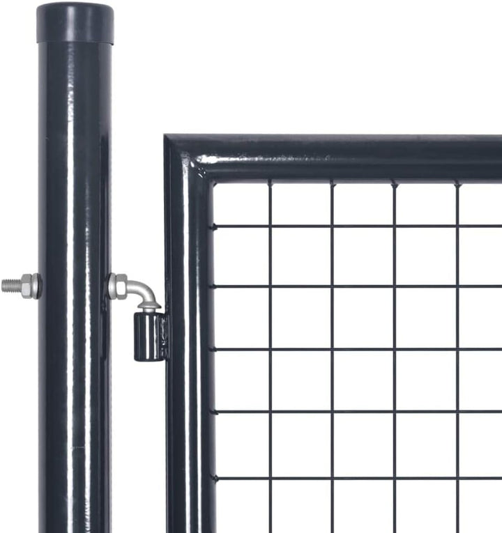 Tidyard Gartentor Gartentür Zauntor Zauntür mit 3 Schlüssel, aus Verzinkter Stahl, Grün, 289 x 175 c