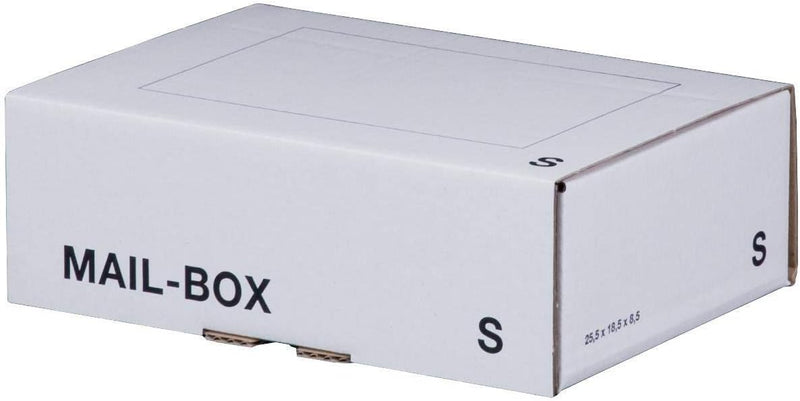 Ropipack Mailbox Versandkarton Versandbox wiederverschliessbar 249 x 175 x 79 mm Weiss S - 20 Stück
