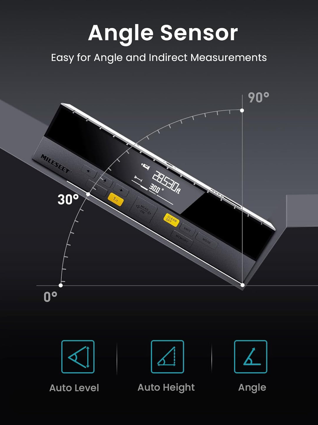 MiLESEEY DP20 Laser Entfernungsmesser Bilateral, Laser Messgerät mit Mittleren Laser Referenz, Wiede