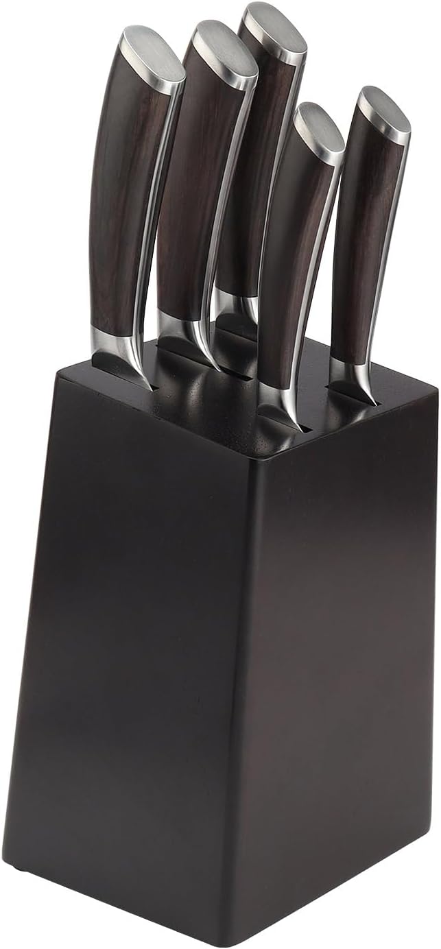 BEM Saiko 6-tlg. Damastmesser Japanisches Messerset VG-10 Stahl Messerblock | Damast Knife Set mit D