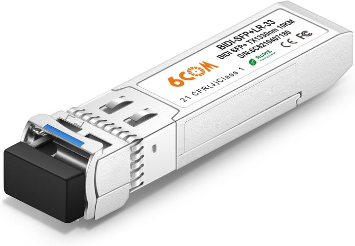 EIN Paar 10G SFP+ Bidi-Transceiver, 10GBase-BIDI 1270 nm/1330 nm SMF, bis zu 10 km, kompatibel mit C