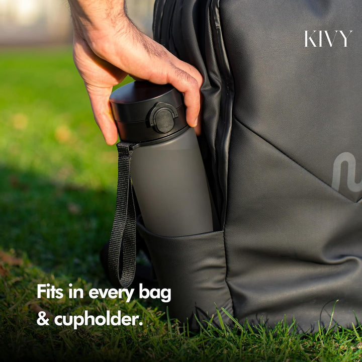 KIVY Tritan Trinkflasche 1l - Kohlensäure geeignet & Auslaufsicher - Für Sport, Schule & Büro - Spor