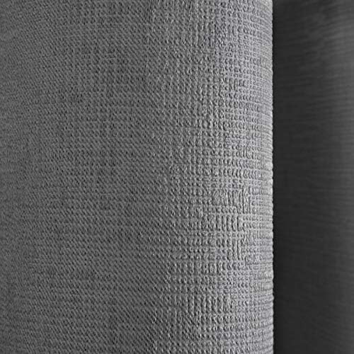 Fusion Strata Vorhänge, gewebt, mit Ösen, gefüttert, 100% Polyester, 117 x 137 cm, silberfarben 117