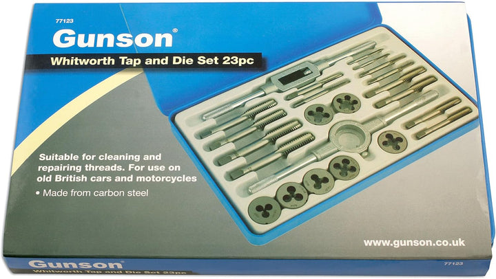 Gunson 77123 Whit-Worth Gewindeschneider, 23-teilig