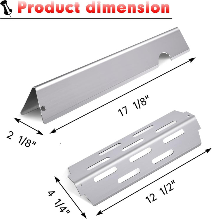 Cozilar Grill-Aroma-Stangen, Hitzeschutz, Grill, Ersatzteile für Weber 66041, 66033, 66796, Weber Ge