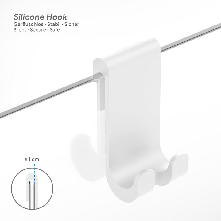 ecooe Silikon Duschabzieher 33cm Weiss, Abzieher Dusche mit Halter, ohne Bohren Duschabzieher, Fenst