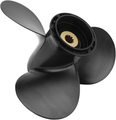 KIMISS Propeller, 3-Blatt-Bootsmotor-Propeller 10 Keilzähne Rechtsdrehung 10 Zoll Teilung Propeller