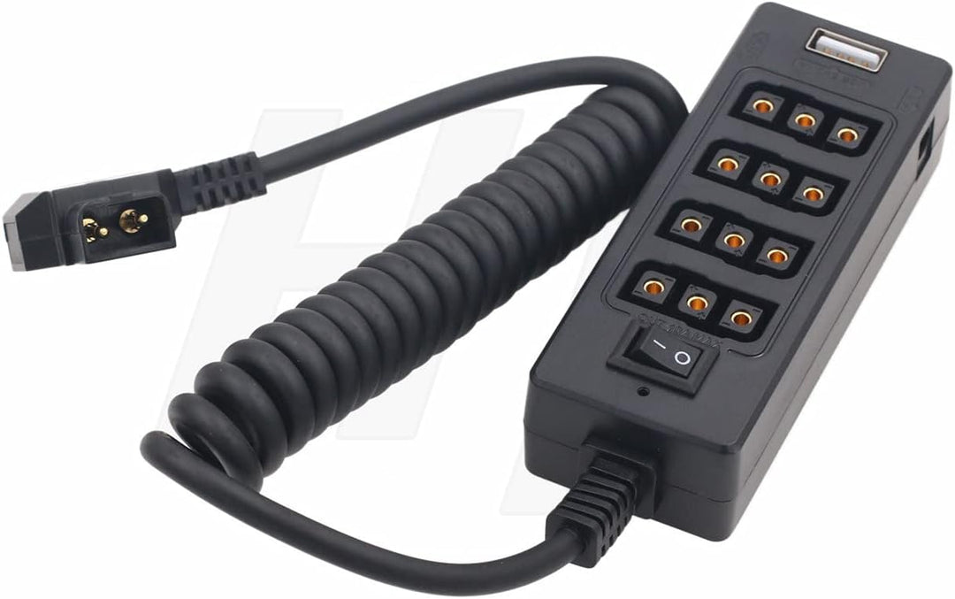 HangTon D-TAP Power Splitter 1 bis 4 P-Tap USB DC Adapter Konverter, 1/4 '' Schraubbefestigung für V