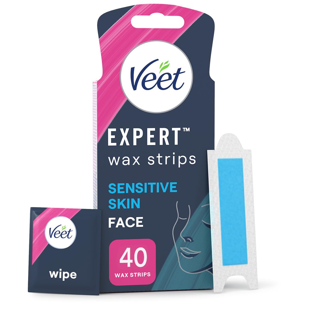 Veet Sensitive Face Kaltwachs-Streifen, 40 Stück