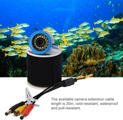 9 Zoll Fischfinder, 30 m HD 1000TVL Fish Finder Unterwasserkamera mit 30pcs Infrarot und weisse LED