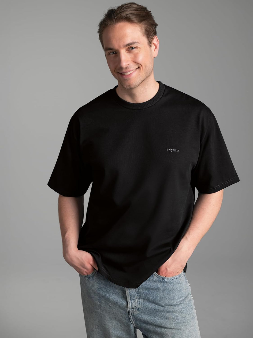 Trigema Herren T-Shirt XXL Schwarz, XXL Schwarz