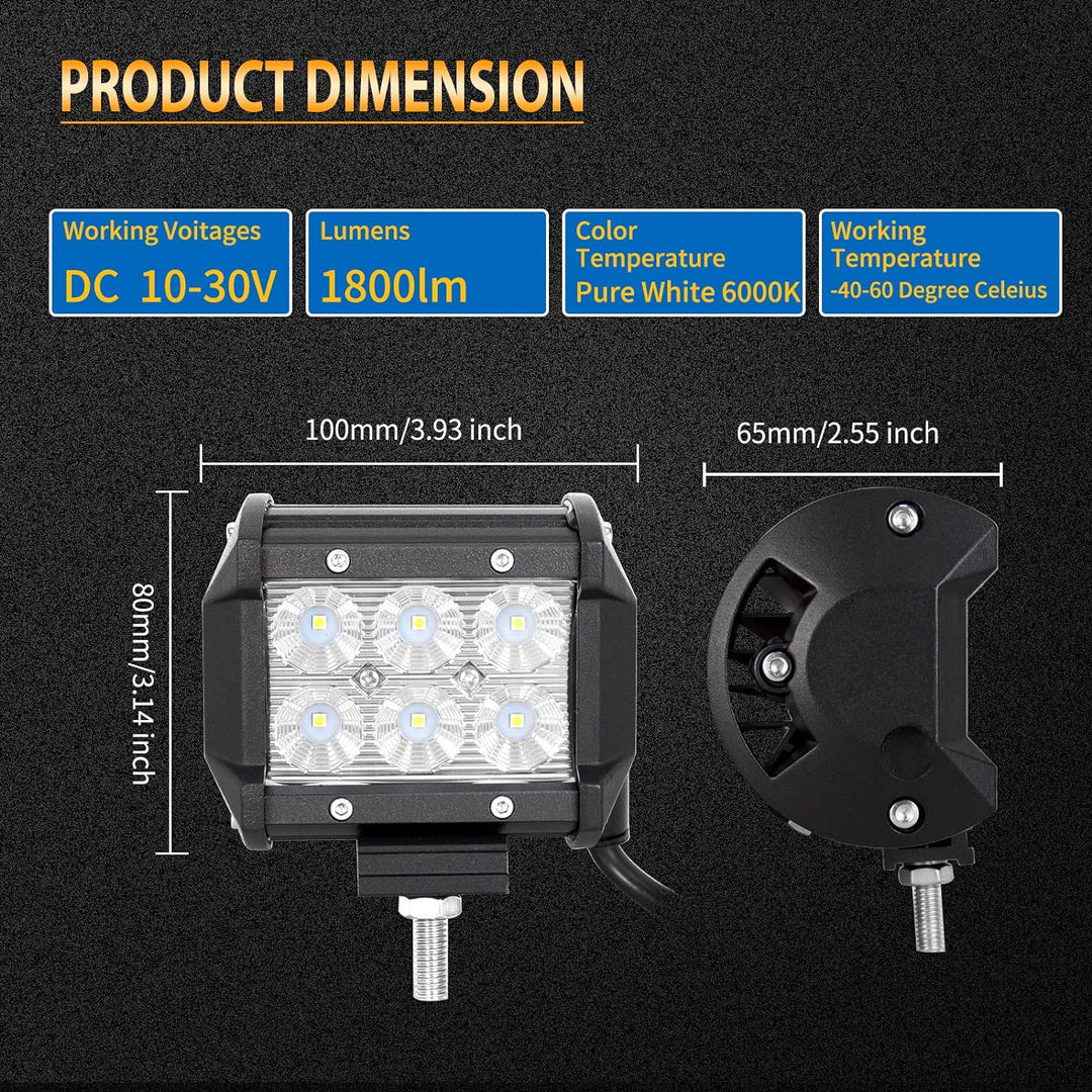 Willpower 42 Zoll 107CM 540W Led Arbeitsscheinwerfer Bar Gebogen + 2pcs 4 Zoll Led Scheinwerfer + Ka